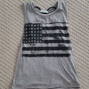 Graphic tank with USA Flag